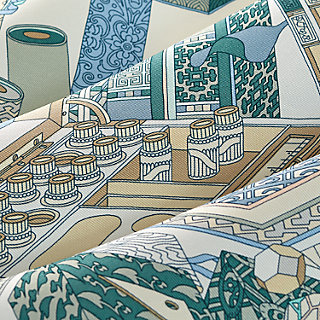 Les Tresors d'un Artiste scarf 45 - Blue | Hermès Mainland China